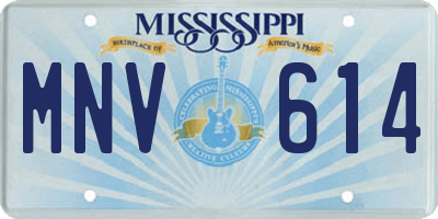 MS license plate MNV614