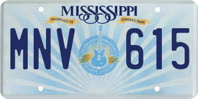 MS license plate MNV615