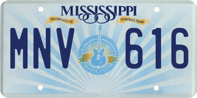 MS license plate MNV616