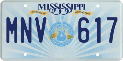 MS license plate MNV617