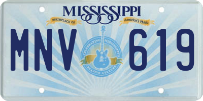 MS license plate MNV619