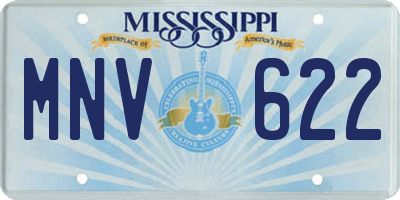 MS license plate MNV622