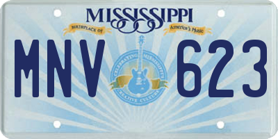 MS license plate MNV623
