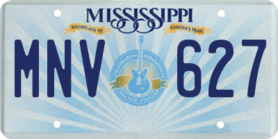 MS license plate MNV627