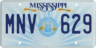 MS license plate MNV629