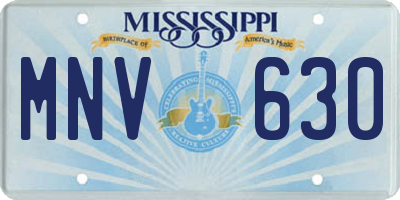 MS license plate MNV630