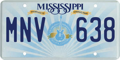 MS license plate MNV638