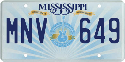 MS license plate MNV649
