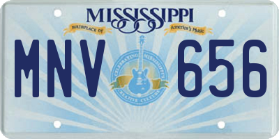 MS license plate MNV656