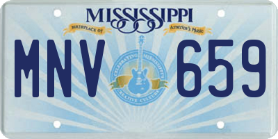 MS license plate MNV659