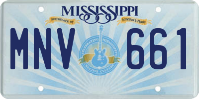 MS license plate MNV661