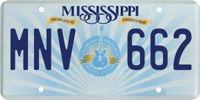 MS license plate MNV662