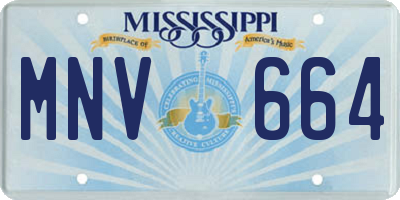 MS license plate MNV664