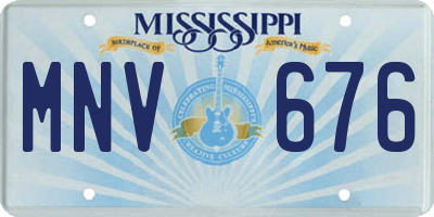 MS license plate MNV676