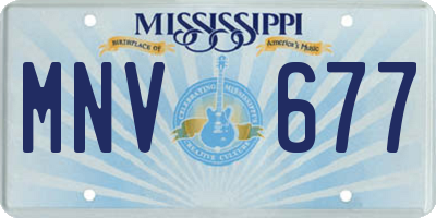 MS license plate MNV677