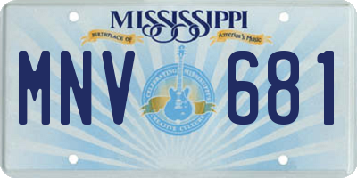 MS license plate MNV681