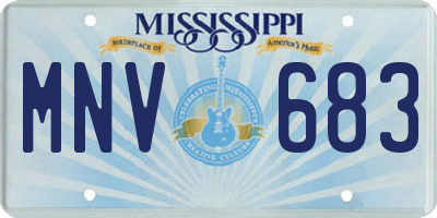 MS license plate MNV683