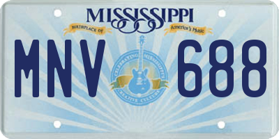 MS license plate MNV688