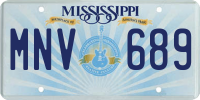 MS license plate MNV689