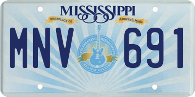 MS license plate MNV691
