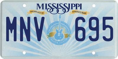 MS license plate MNV695