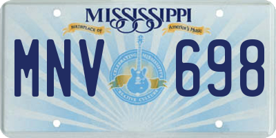 MS license plate MNV698