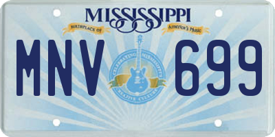 MS license plate MNV699