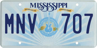 MS license plate MNV707