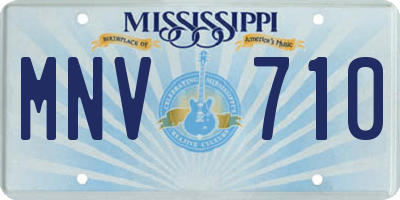 MS license plate MNV710