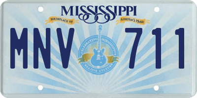 MS license plate MNV711