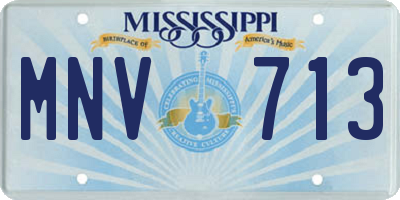 MS license plate MNV713