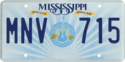 MS license plate MNV715