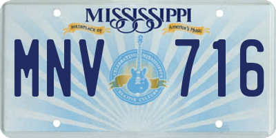 MS license plate MNV716