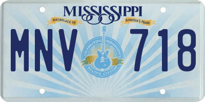 MS license plate MNV718
