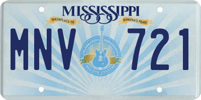 MS license plate MNV721