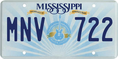 MS license plate MNV722