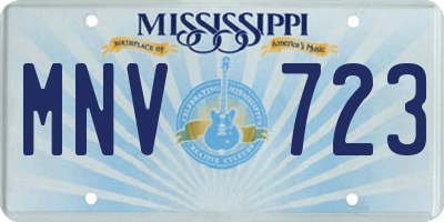 MS license plate MNV723