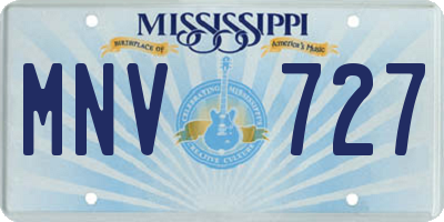 MS license plate MNV727