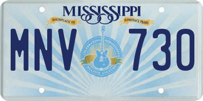MS license plate MNV730