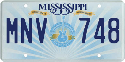 MS license plate MNV748