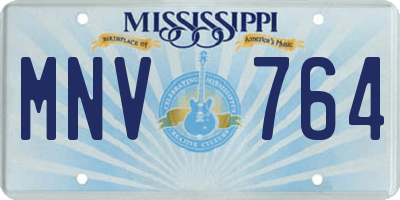 MS license plate MNV764