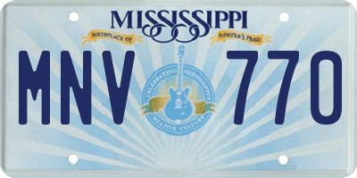 MS license plate MNV770