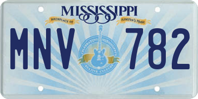 MS license plate MNV782
