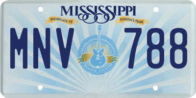 MS license plate MNV788