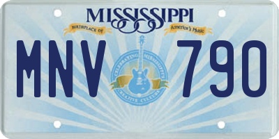 MS license plate MNV790
