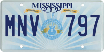 MS license plate MNV797