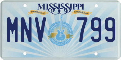 MS license plate MNV799