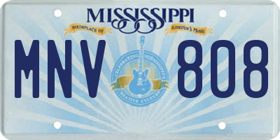 MS license plate MNV808