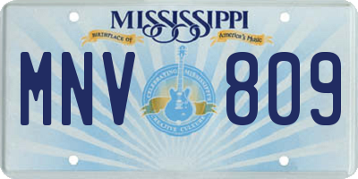 MS license plate MNV809