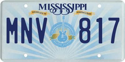 MS license plate MNV817